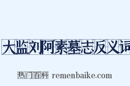 大监刘阿素墓志反义词是什么意思的图片